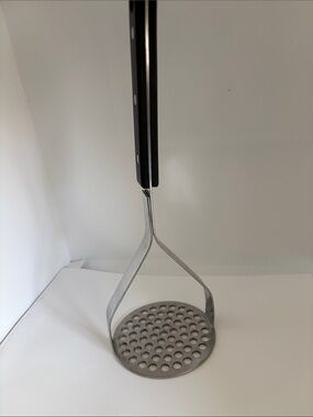 Martha Stewart Everyday Stainless Steel potato Masher black riveted handle